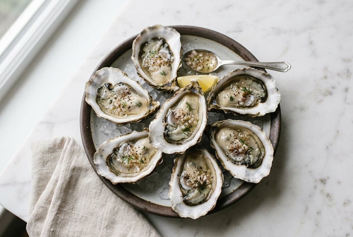Oysters with Champagne Mignonette