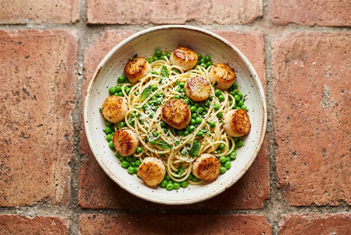 Scallop & Pea Pasta