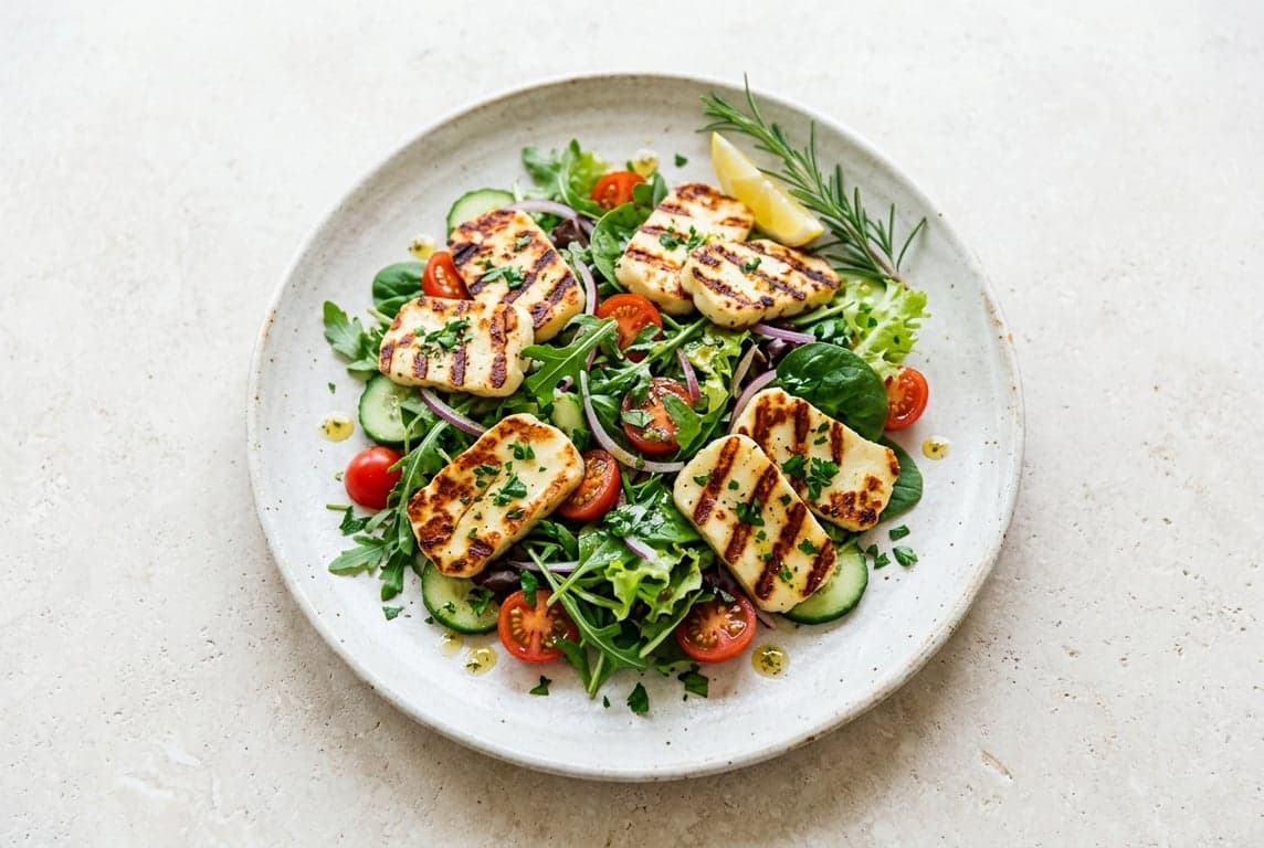 Grilled Halloumi Salad