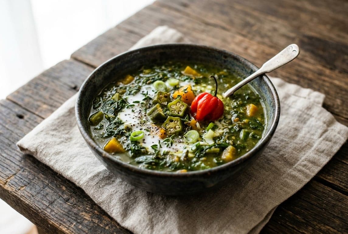 Callaloo Soup recipe on Forkie