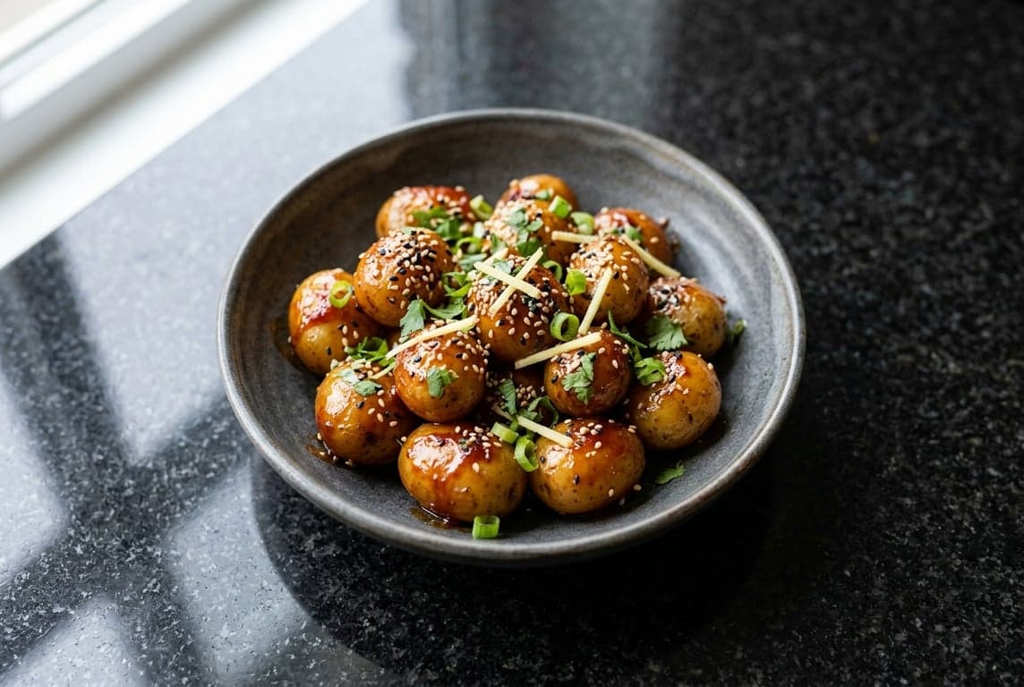 Sweet-Spicy Braised Baby Potatoes