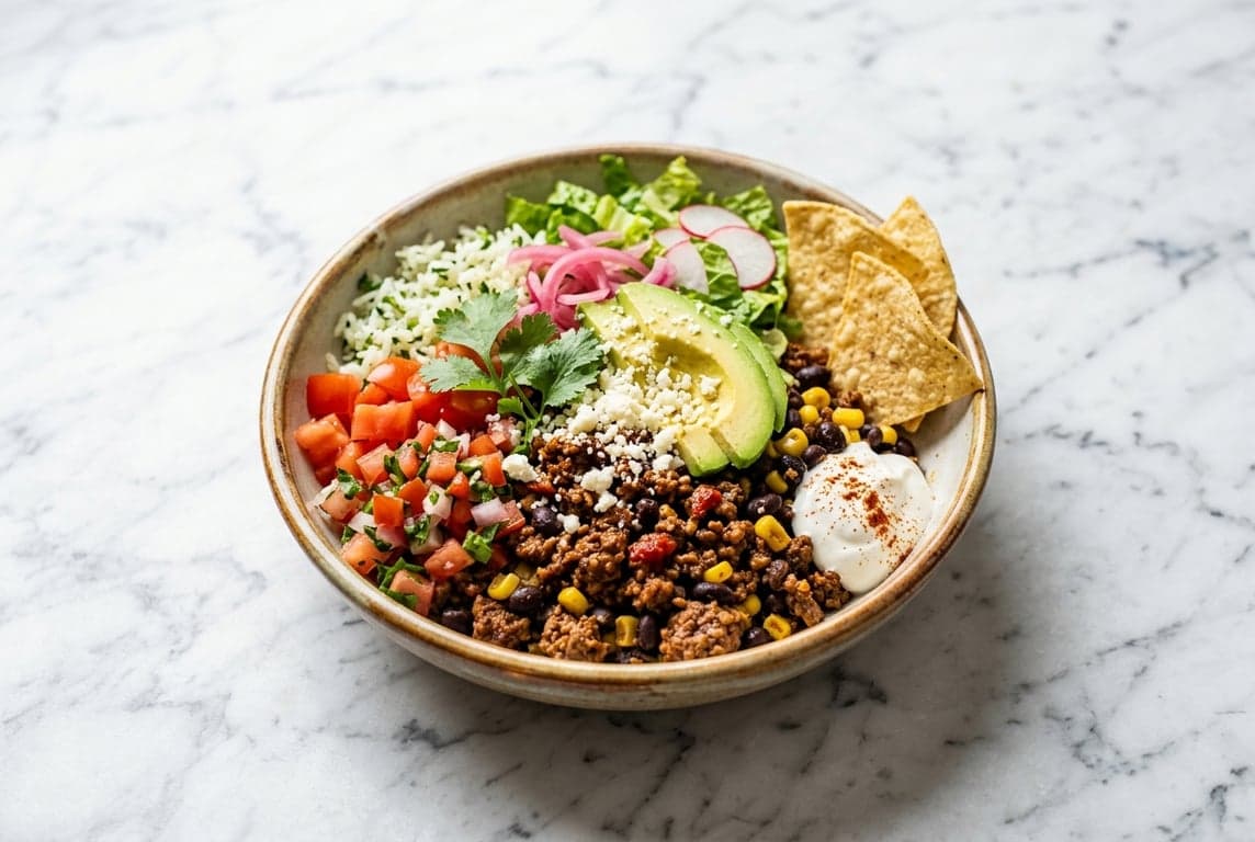 Spiced Beef Taco Bowl