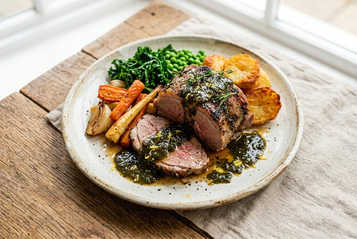 Roast Lamb with Laver Sauce recipe on Forkie