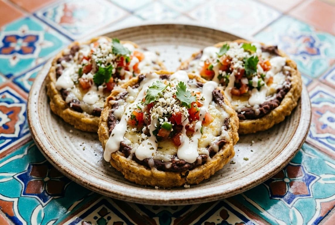 Sopes with Traditional Toppings