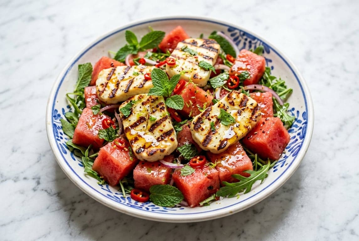 Grilled Halloumi & Watermelon Salad