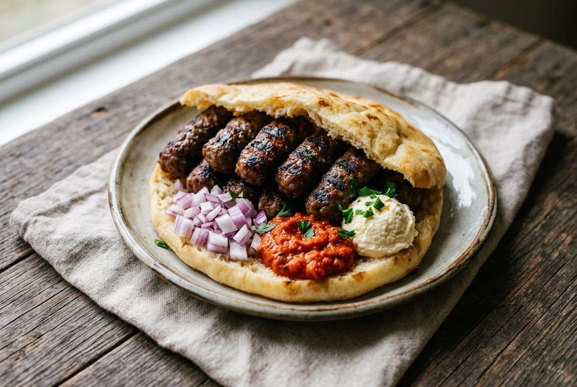 Sarajevski Ćevapi (Sarajevo-Style Beef Ćevapi) recipe on Forkie