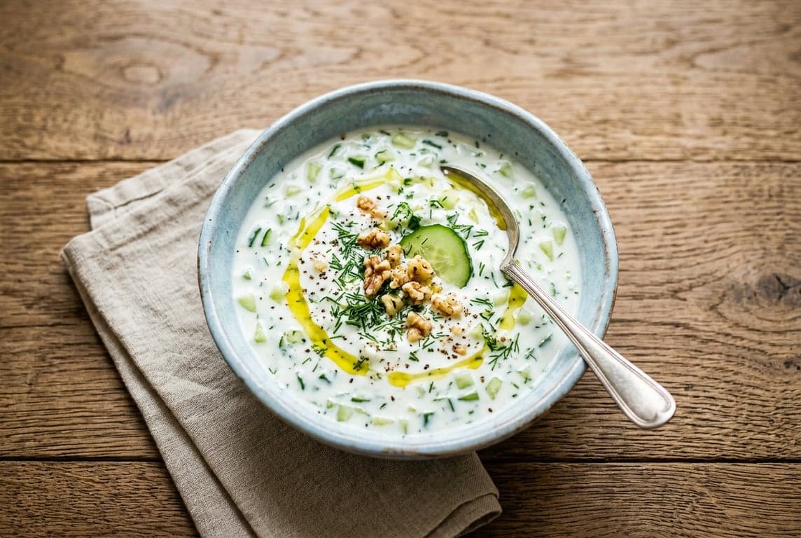 Tarator (Bulgarian Cold Cucumber Yogurt Soup) recipe on Forkie