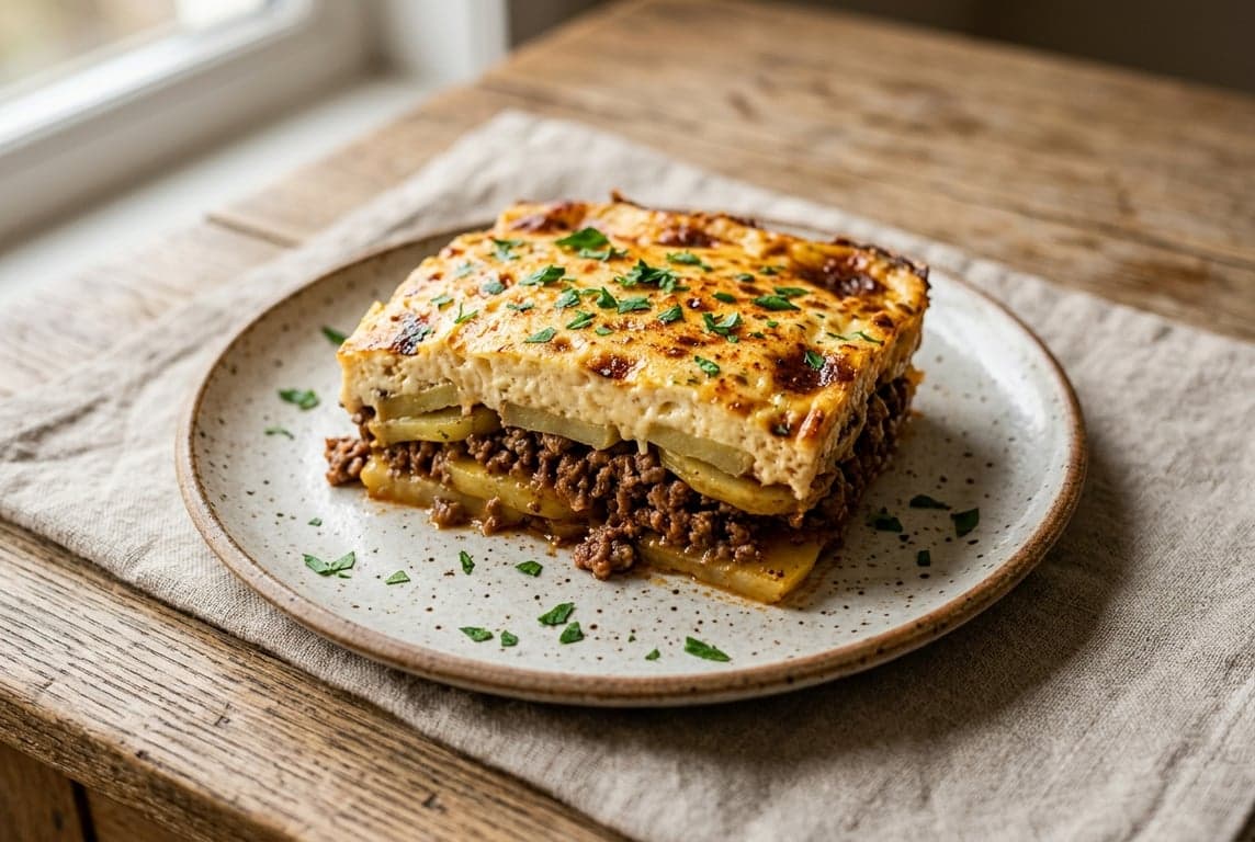 Balkan Moussaka with Potatoes recipe on Forkie