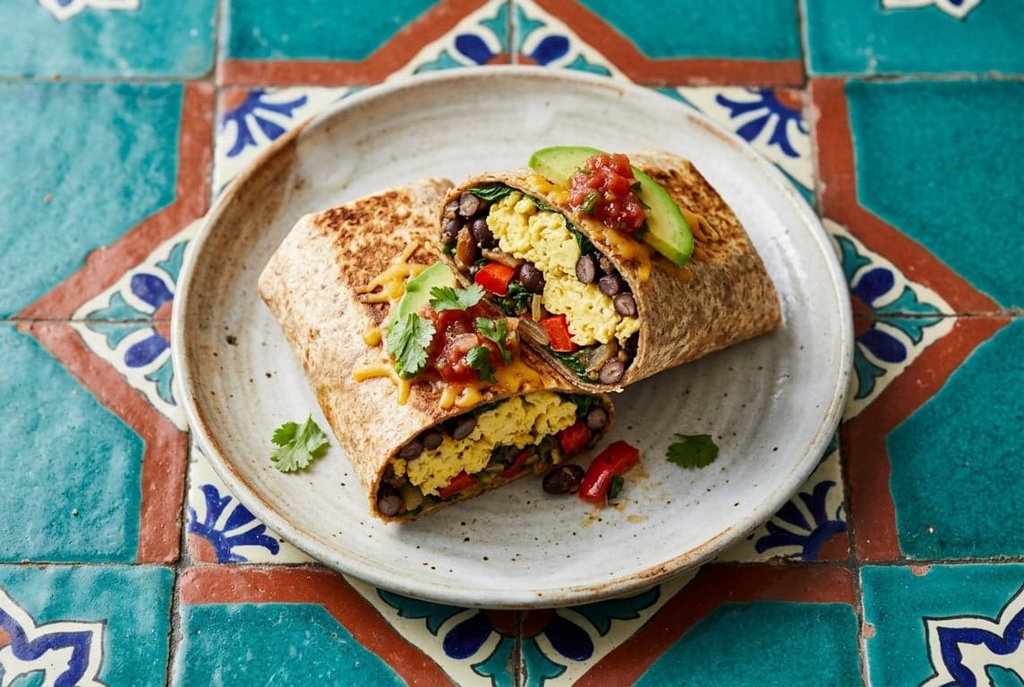 Black Bean & Egg Burrito (Low-Cal)