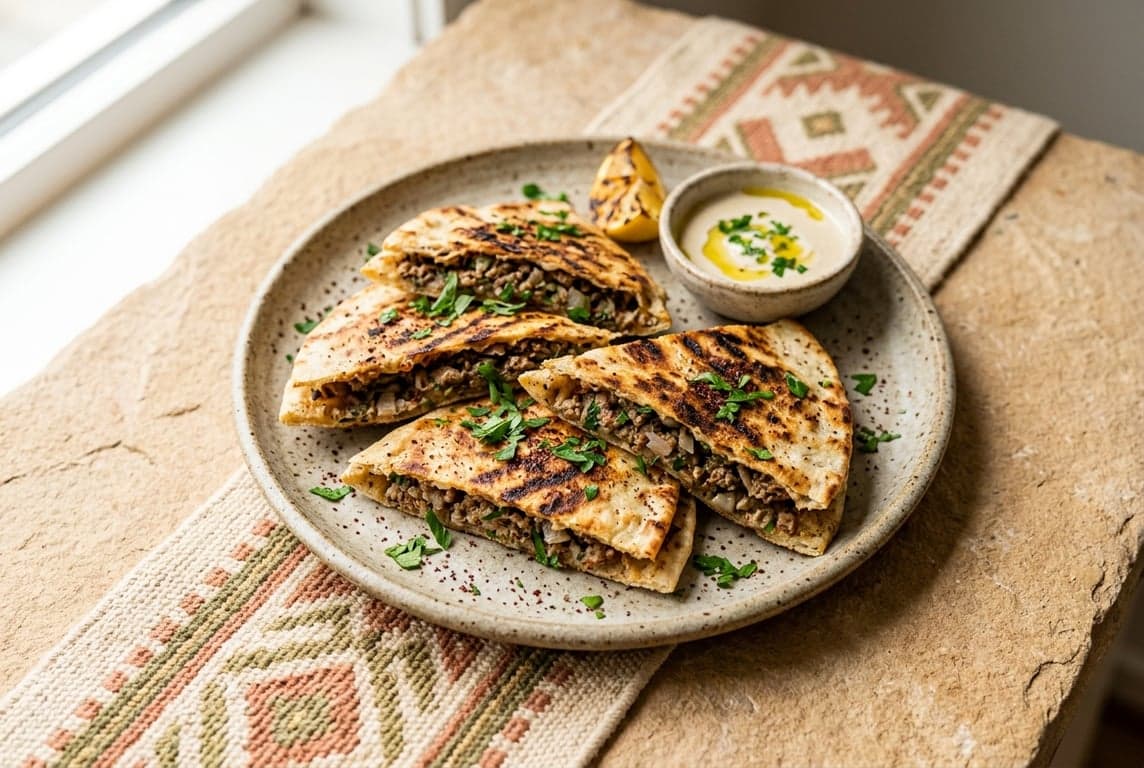 Arayes Meat Flatbread