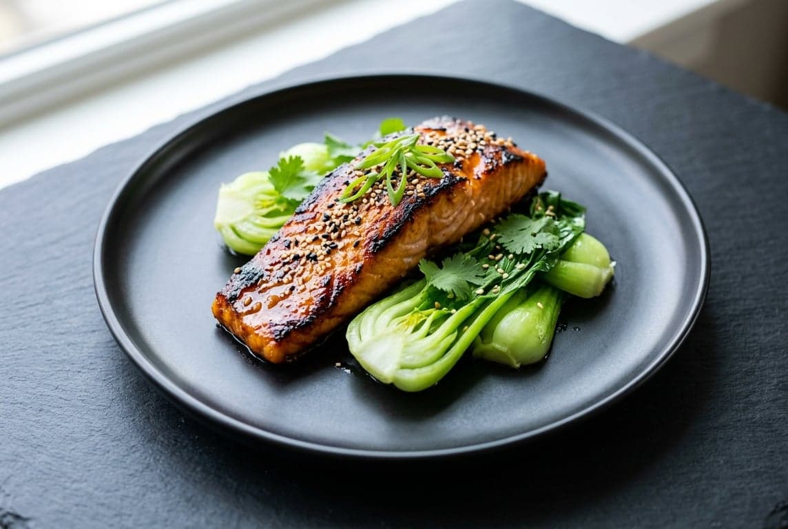 Miso-Glazed Salmon & Greens