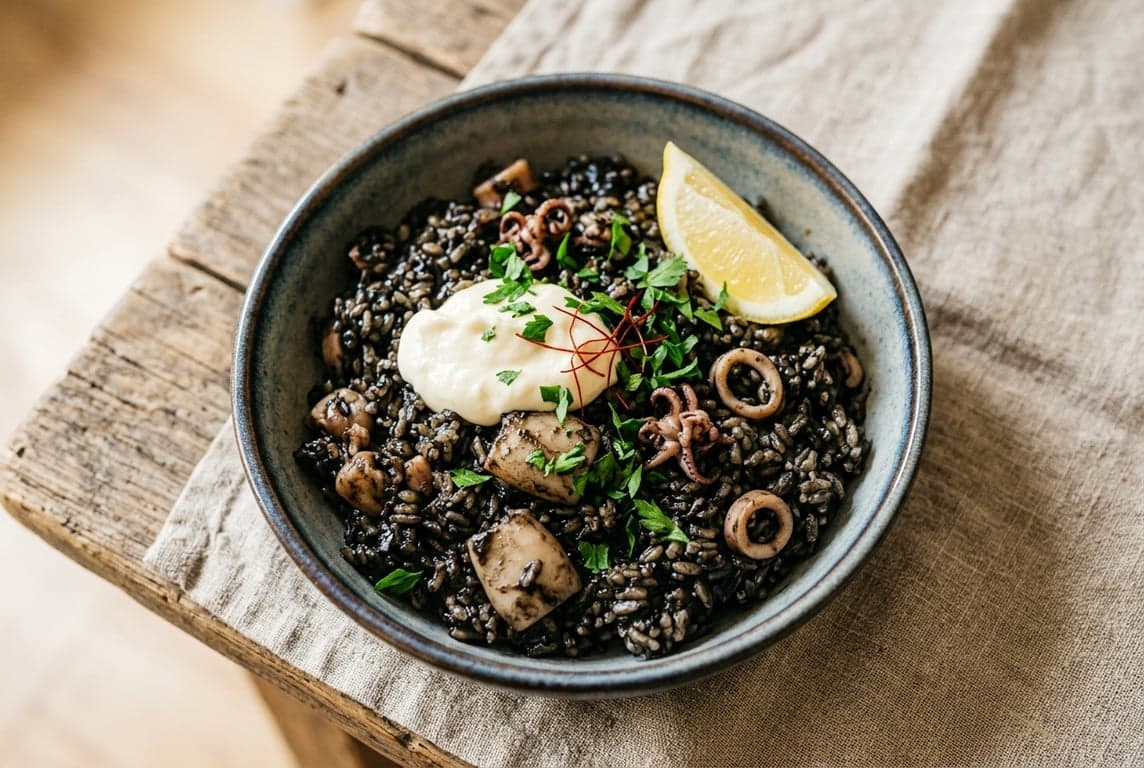 Arroz Negro (Black Rice with Squid)