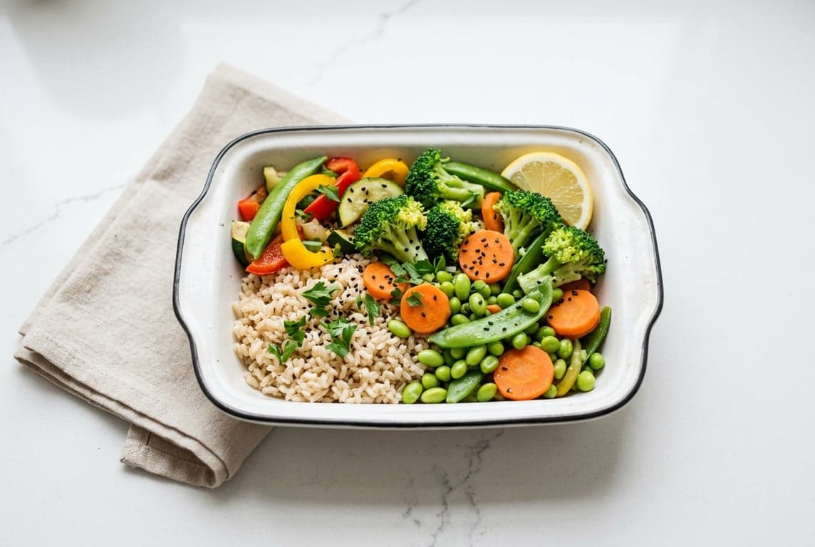 Brown Rice & Steamed Vegetable Box