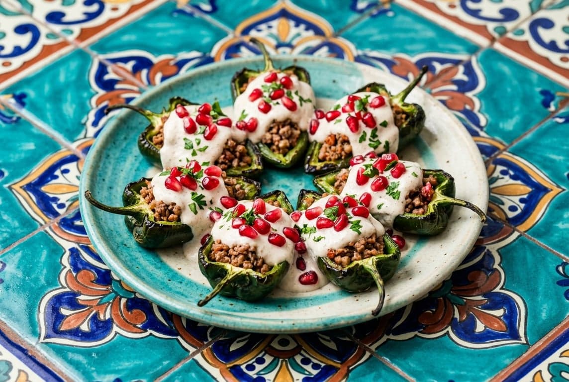 Chiles en Nogada Bites