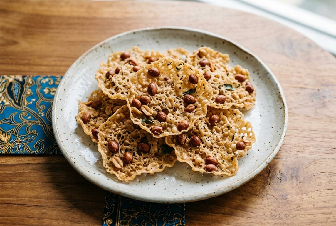 Crispy Peanut Rice Flour Crackers