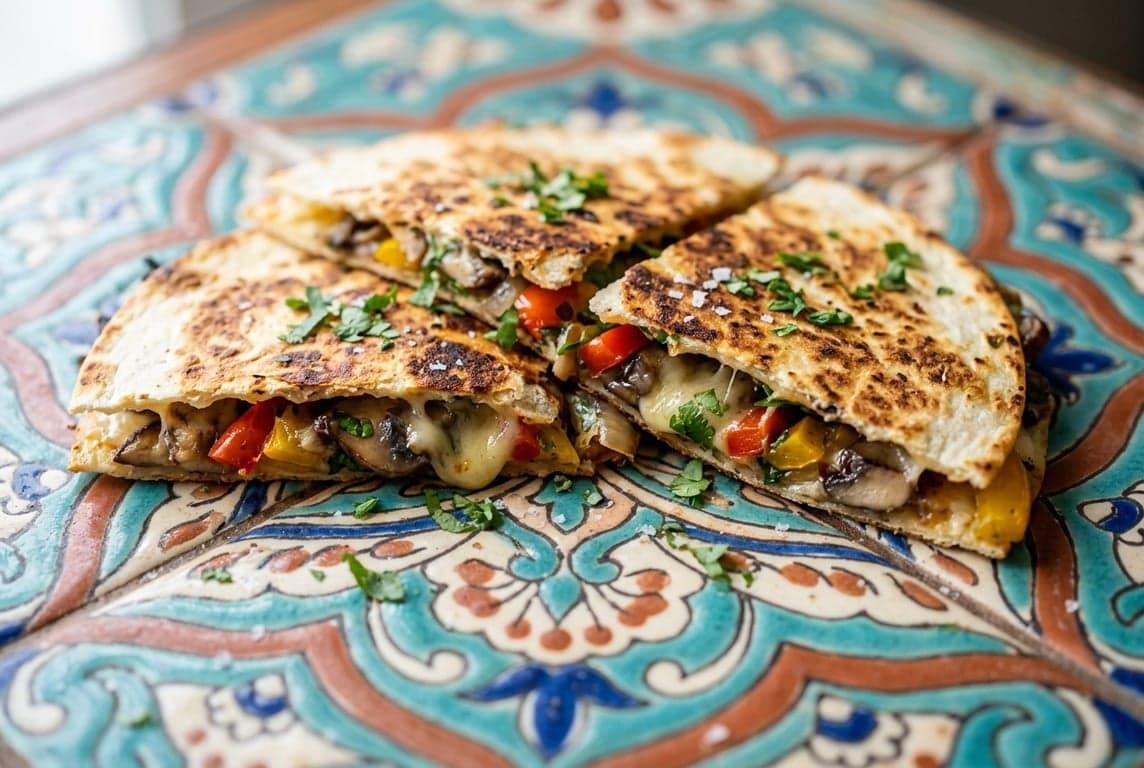 Mushroom & Cheese Quesadilla