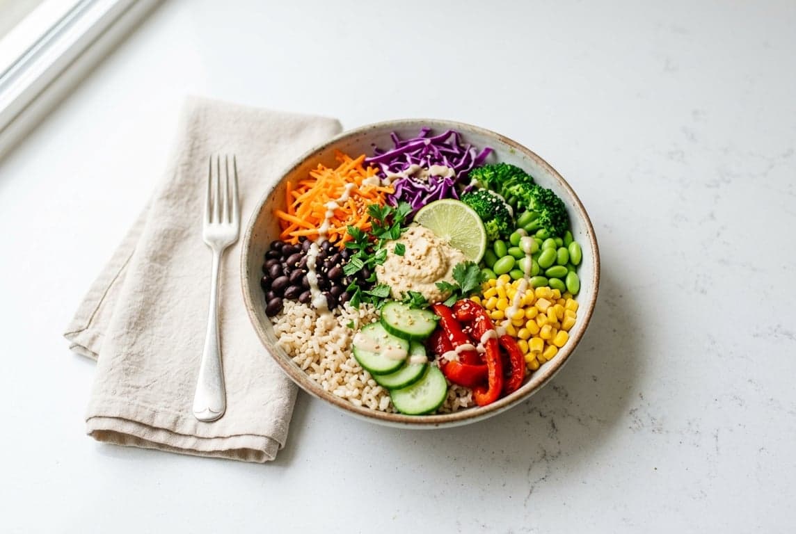 Rainbow Veggie Rice Bowl