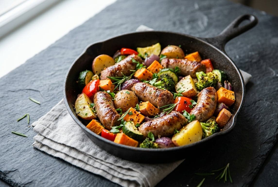 One-Pan Sausage & Vegetable Bake