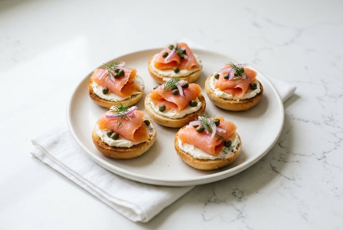 Smoked Salmon Bagel Bites