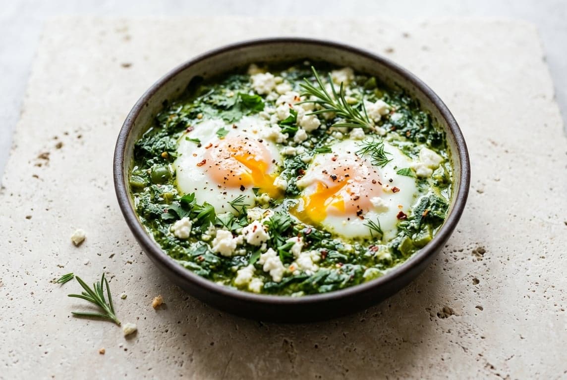 Green Shakshuka with Feta