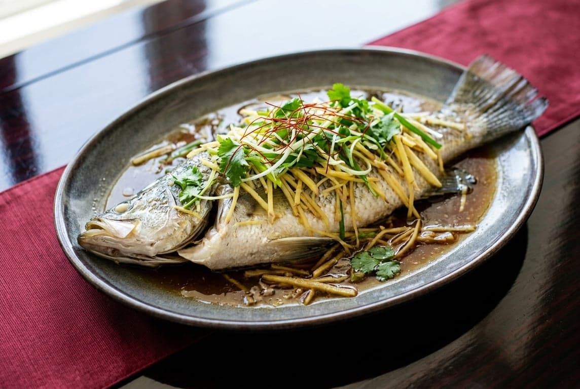 Steamed Fish with Ginger & Scallion