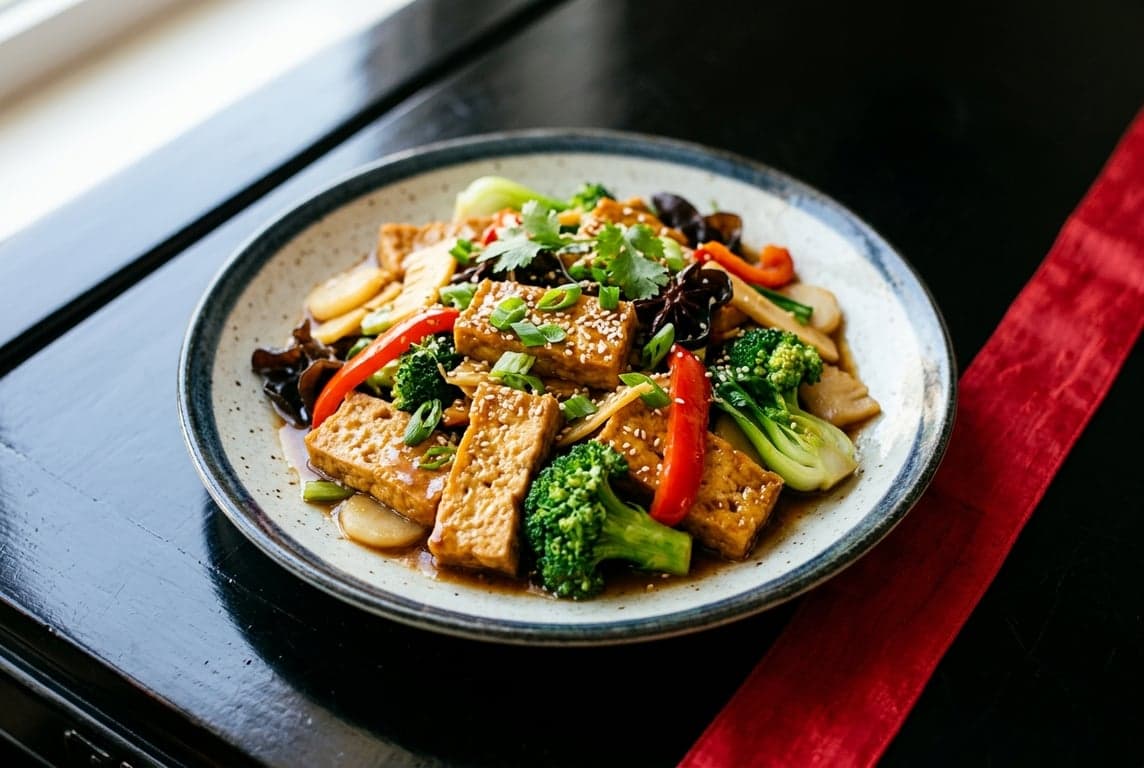 Chinese Braised Tofu with Vegetables