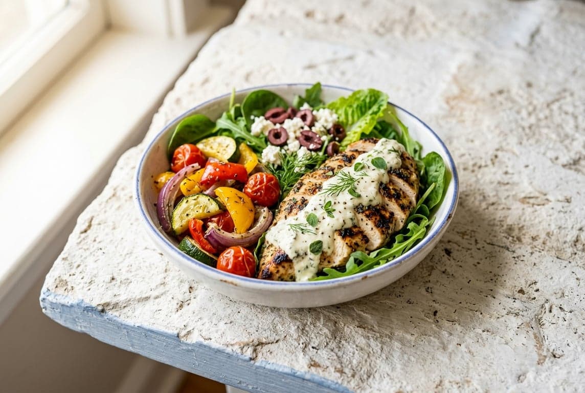 Greek Chicken Keto Bowl