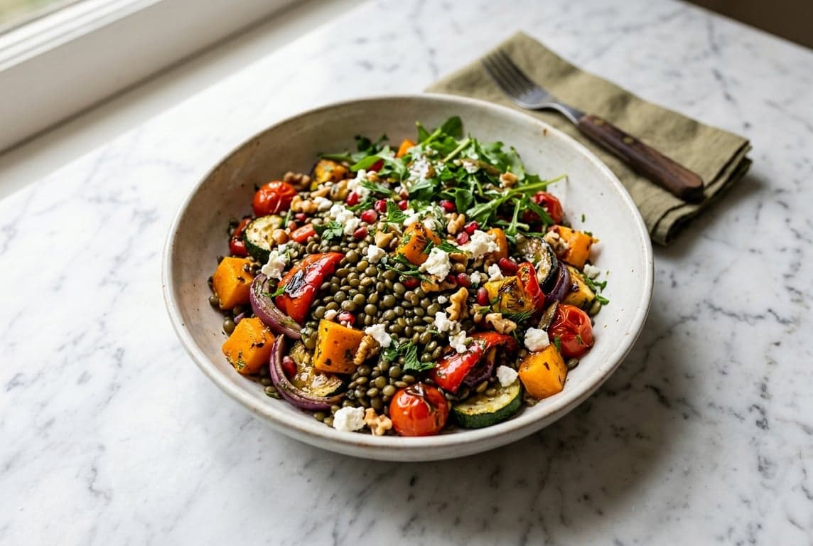 Lentil & Roasted Vegetable Salad