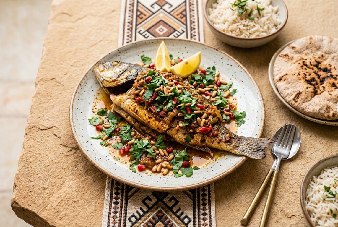 Samak Harrah (Spiced Baked Fish)