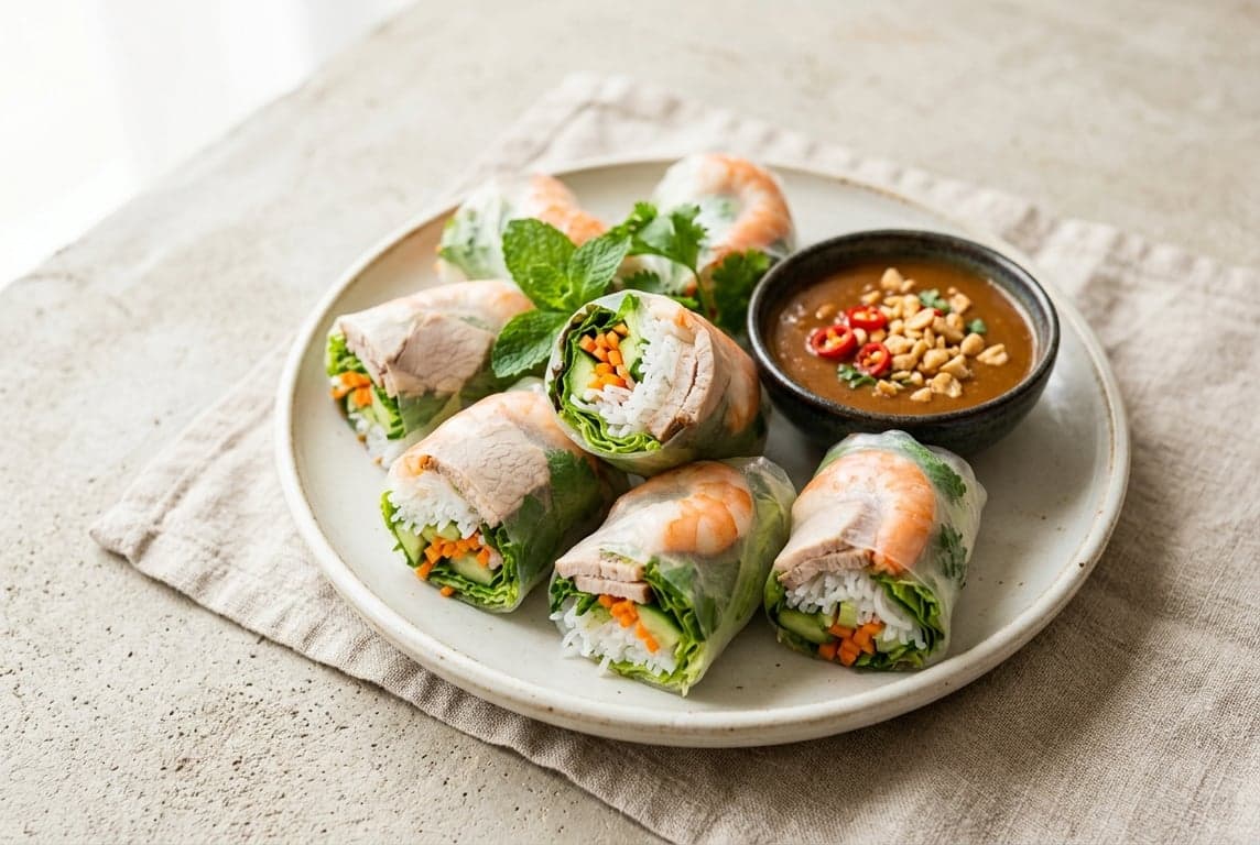 Vietnamese Fresh Roll Plate