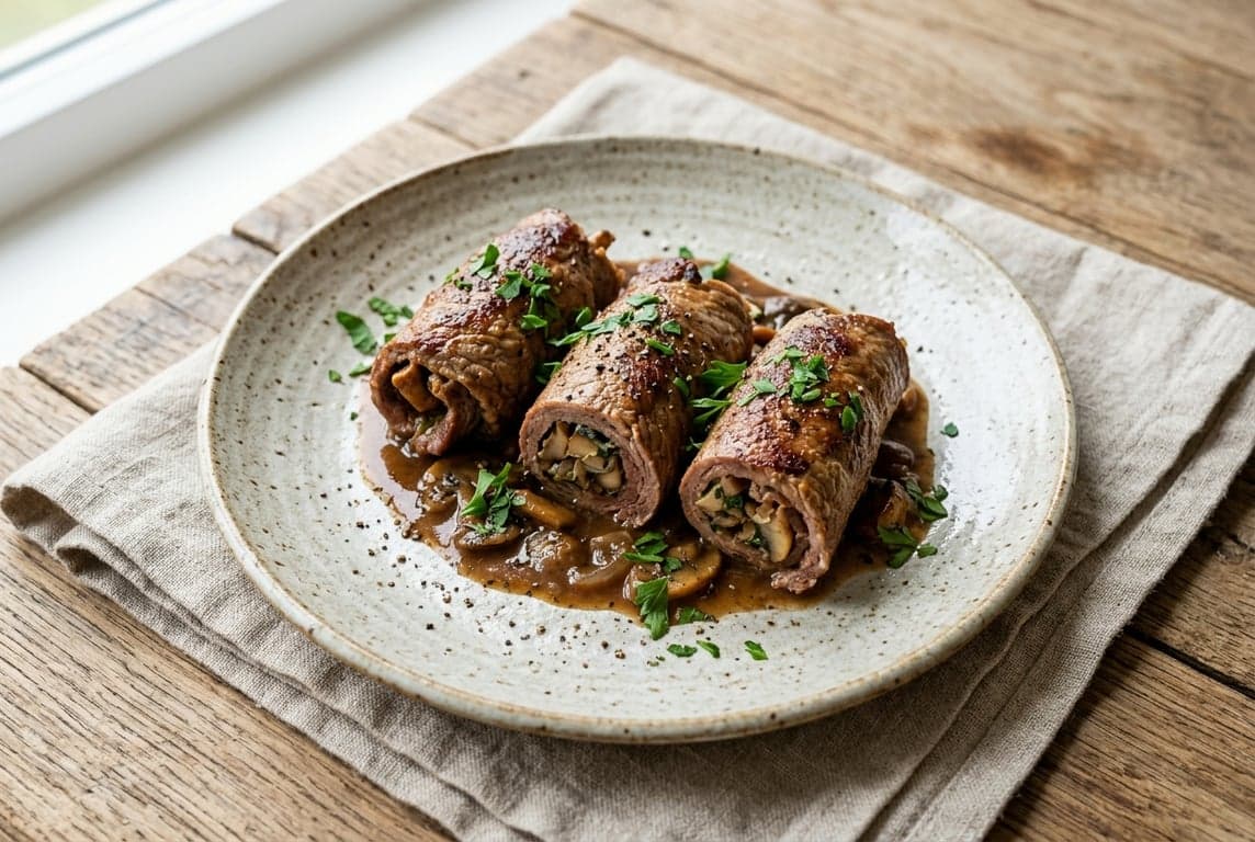 Zrazy (Meat Roulettes with Mushroom)