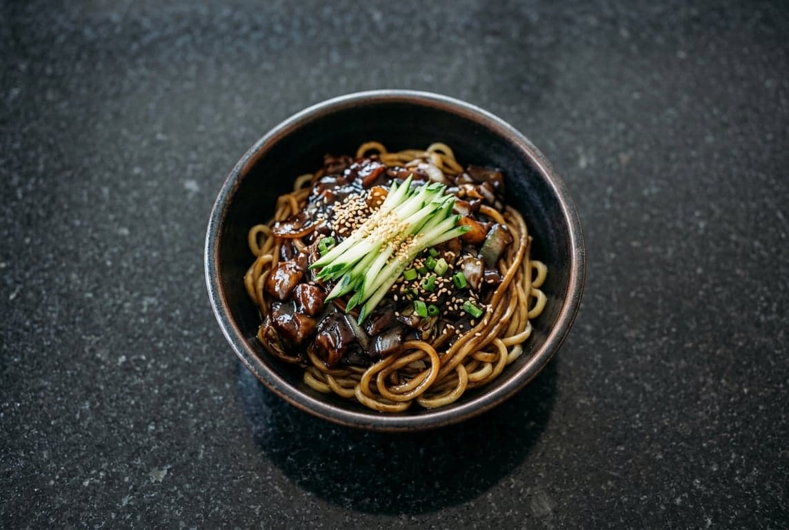 Jajangmyeon (Black Bean Noodles)