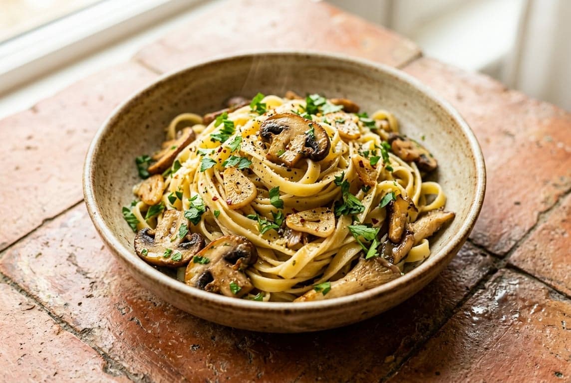 Garlic Mushroom Pasta