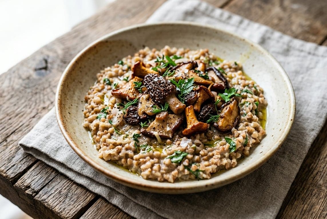 Kasha with Wild Mushrooms