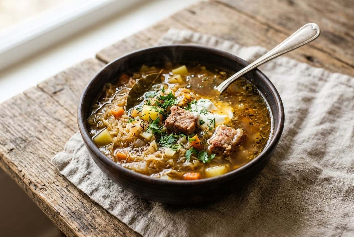 Kapusniak (Sauerkraut Soup)
