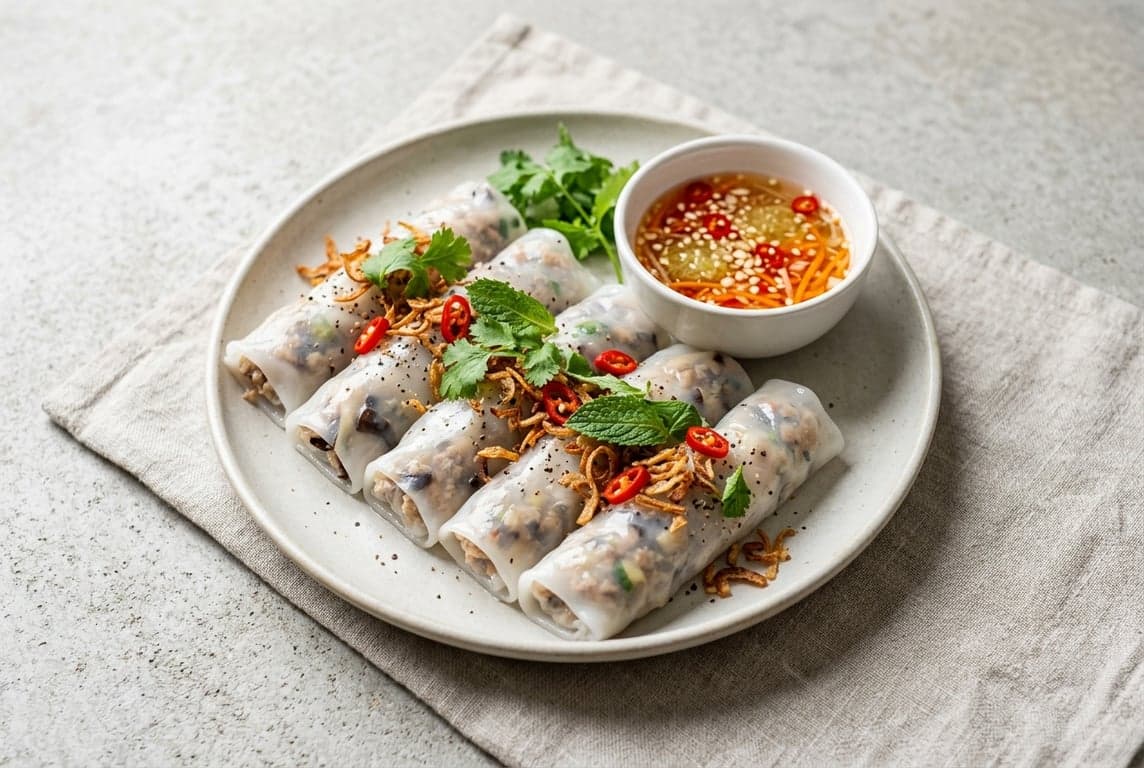 Steamed Vietnamese Rice Rolls