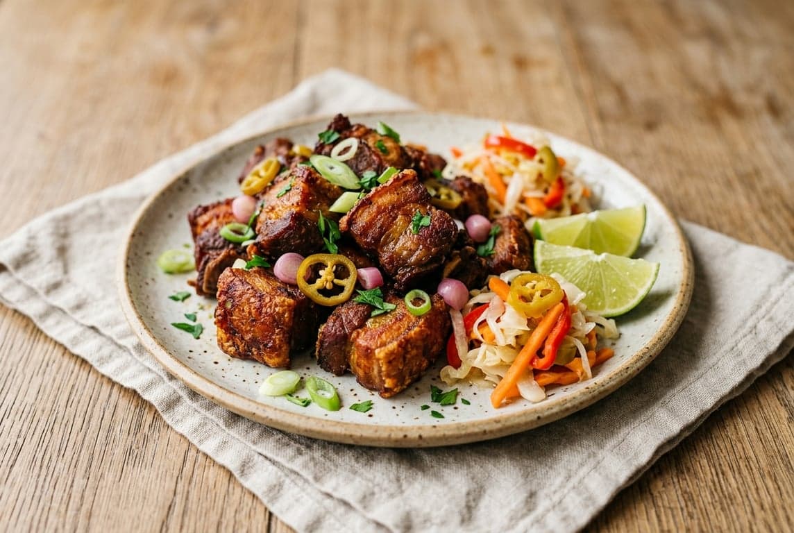 Haitian Griot (Citrus Fried Pork) recipe on Forkie