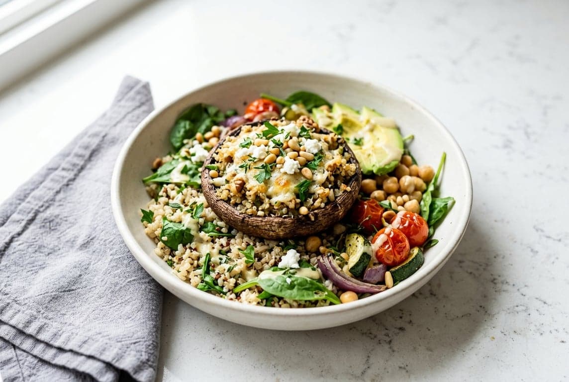 Stuffed Portobello & Grain Bowl