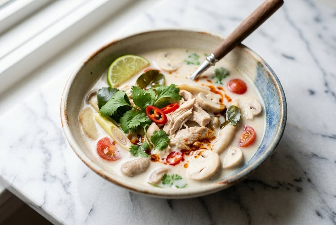 Thai Coconut Chicken Soup (Tom Kha)