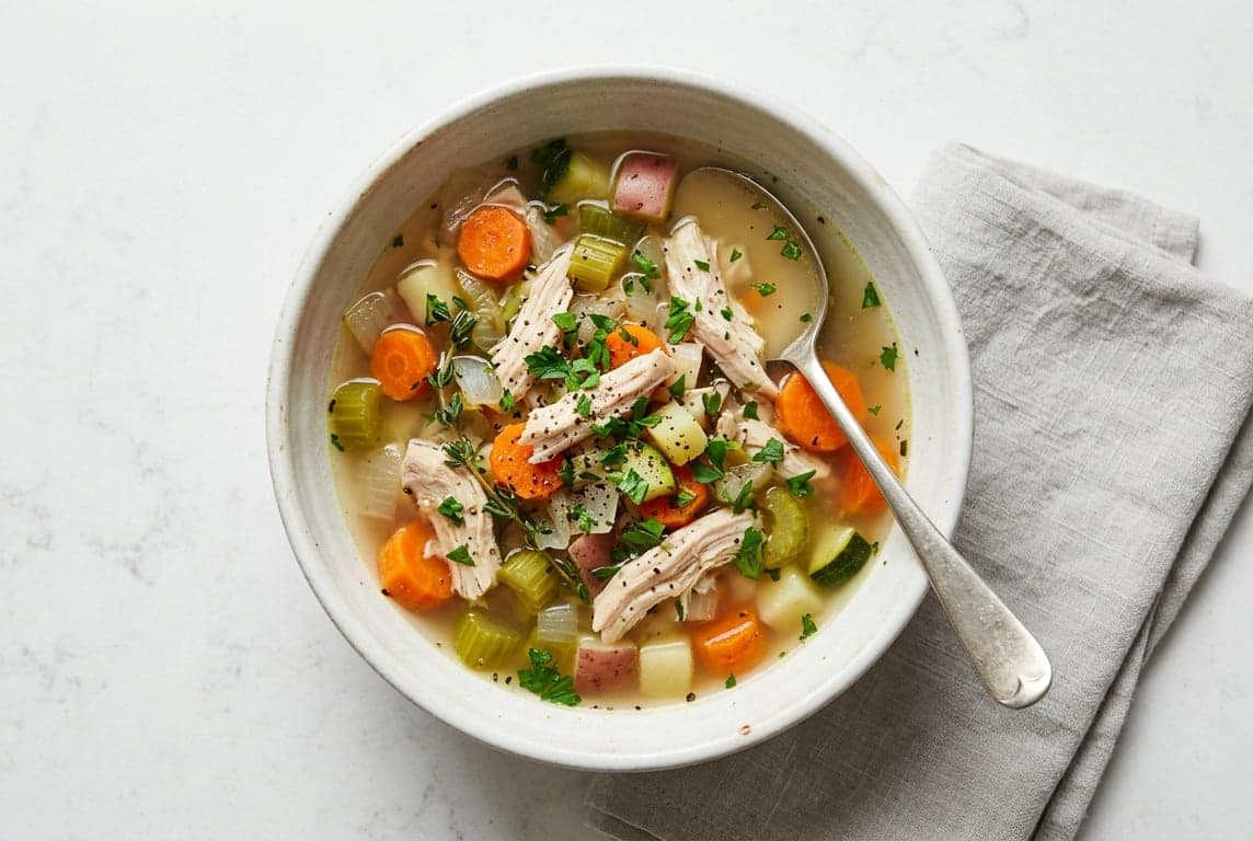 Low-Cal Chicken & Vegetable Soup