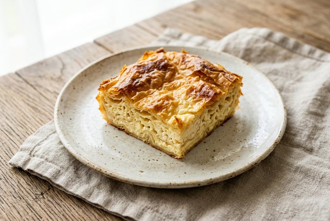 Gibanica (Serbian Cheese and Egg Pie) recipe on Forkie