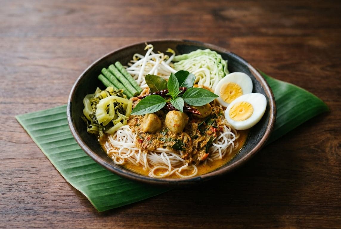 Kanom Jeen (Noodles with Curry)