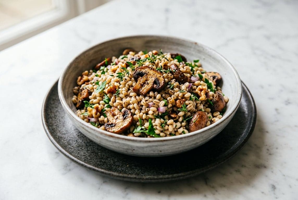 Pearl Barley & Mushroom Salad