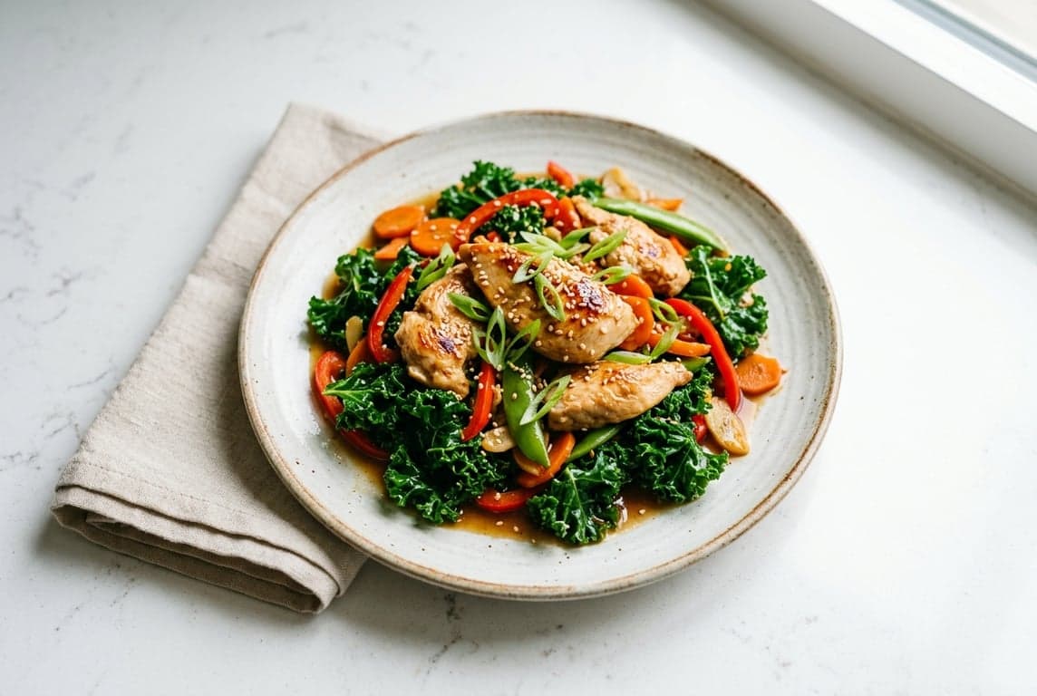 Chicken & Kale Stir-Fry