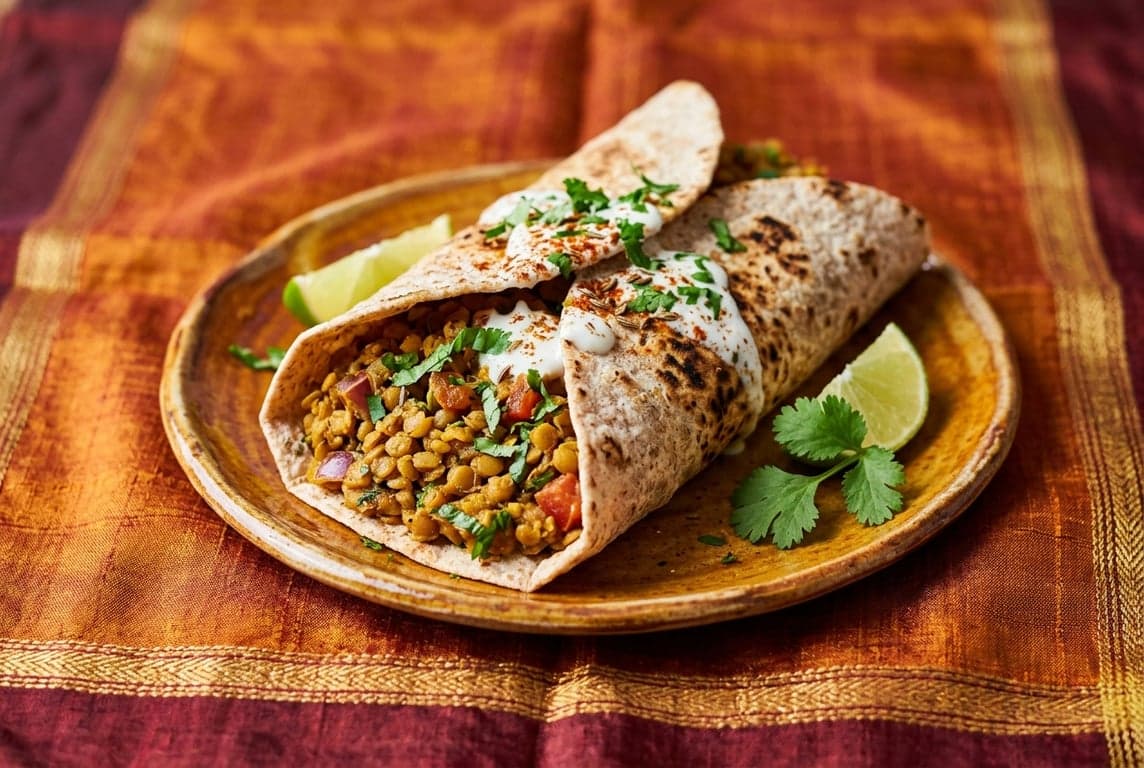 Spiced Red Lentil Wrap