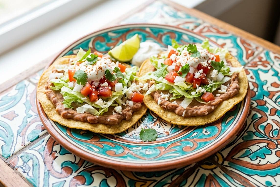 Tostadas with Refried Beans