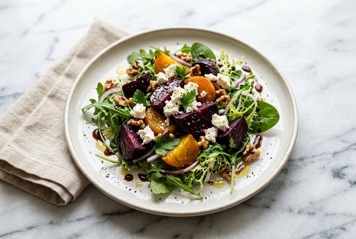 Roasted Beet & Goat Cheese Salad