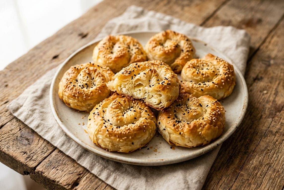 Cheese Börek (Balkan Filo Cheese Rolls) recipe on Forkie