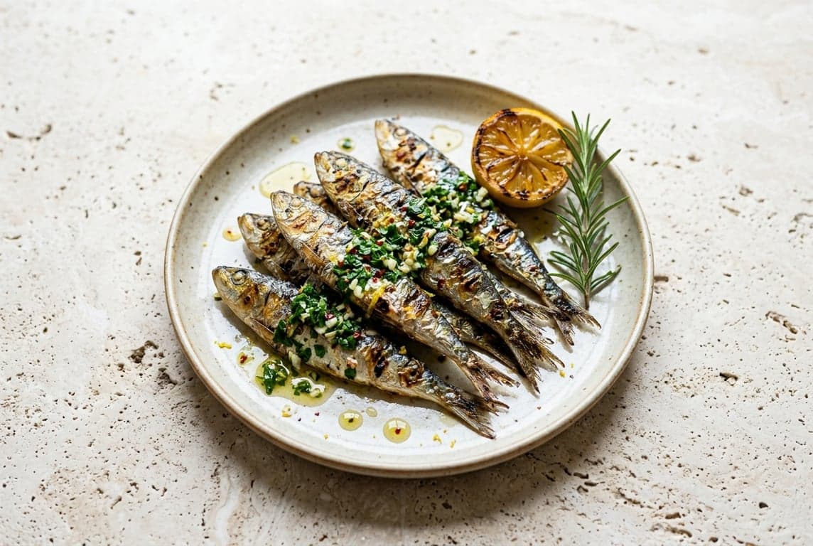 Grilled Sardines with Salmolio