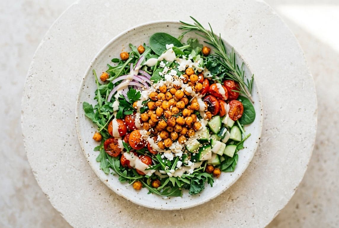 Harissa Roasted Chickpea Salad